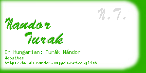 nandor turak business card